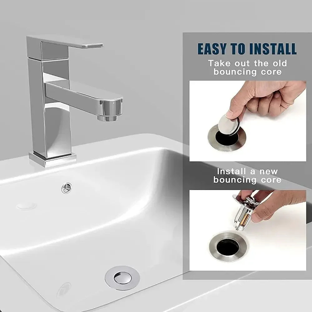 Anti-clogging Basket Wash Basin Bounce Drain Filter Hair Catcher