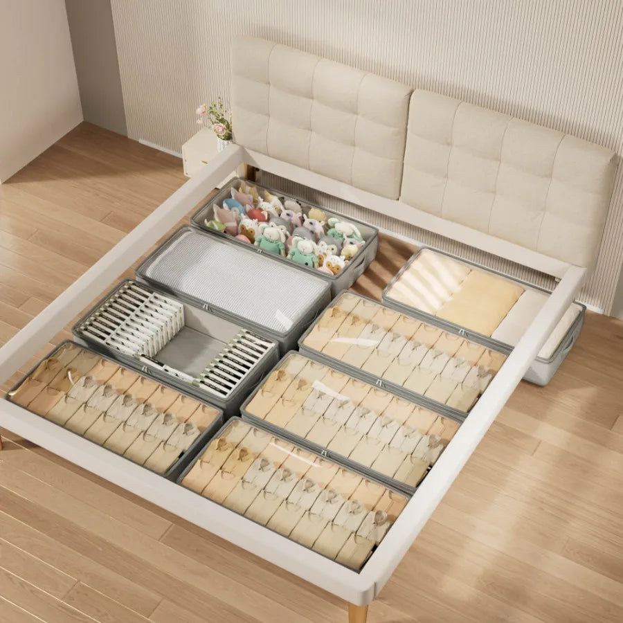 Under Bed Storage Containers Rectangle Multipurpose Organizer Bins