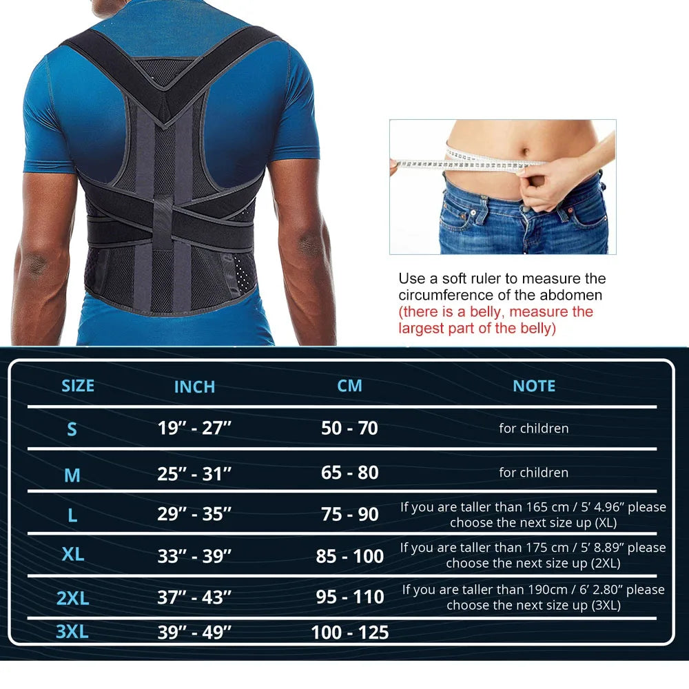 Back Brace Posture Corrector – Lumbar & Shoulder Support