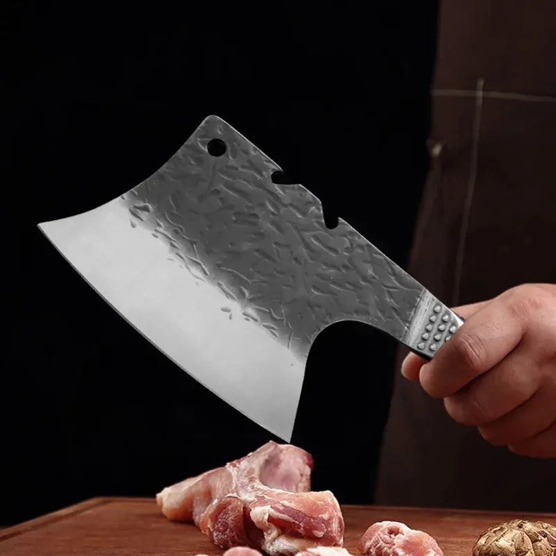 InLeung Hand Forged Meat Cleaver – Heavy Butcher Knife