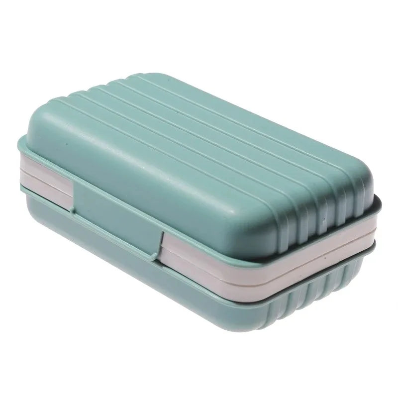 Compact Soap Dish Lid Keeps Dry Bathroom Travel Home Essentials