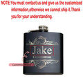 Personalized Engraved Black Flask | Groomsman Wedding Gift