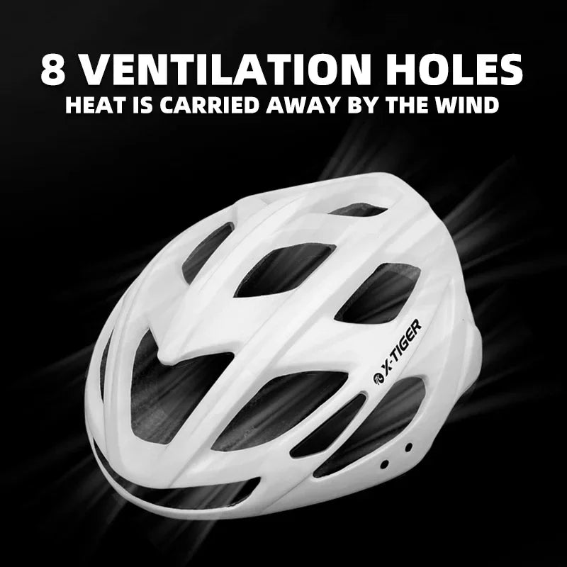 X-TIGER Adult Cycling Helmet with LED Tail Light & Brim
