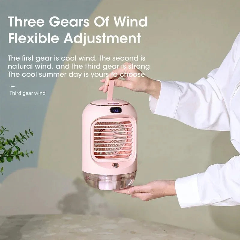 Portable USB Desktop Fan with Humidifier & Night Light | 280mL