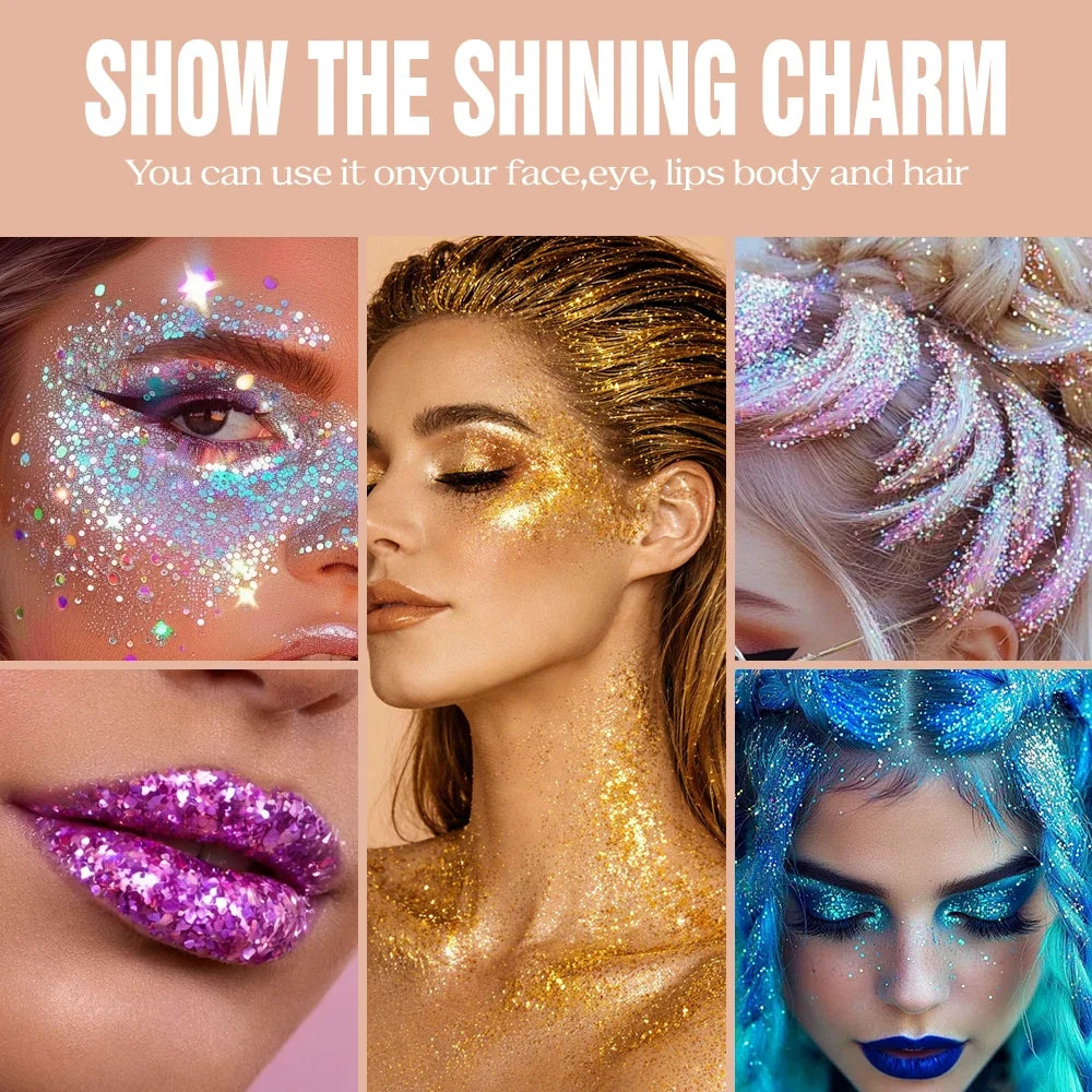 Glitter Gel Stick – Star Chunky Body & Face Shimmer, Waterproof