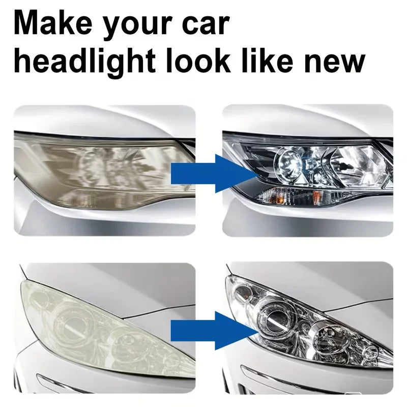 Car Headlight Restoration Polishing Kit & Cleaning Paste