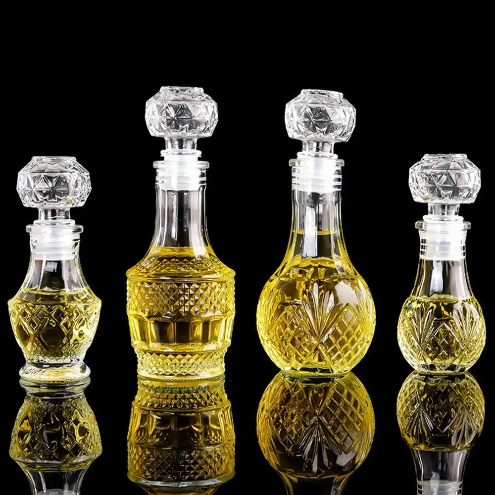 Mini Spirit Alcohol Liquor Bottle Transparent Glass Whiskey Decanter