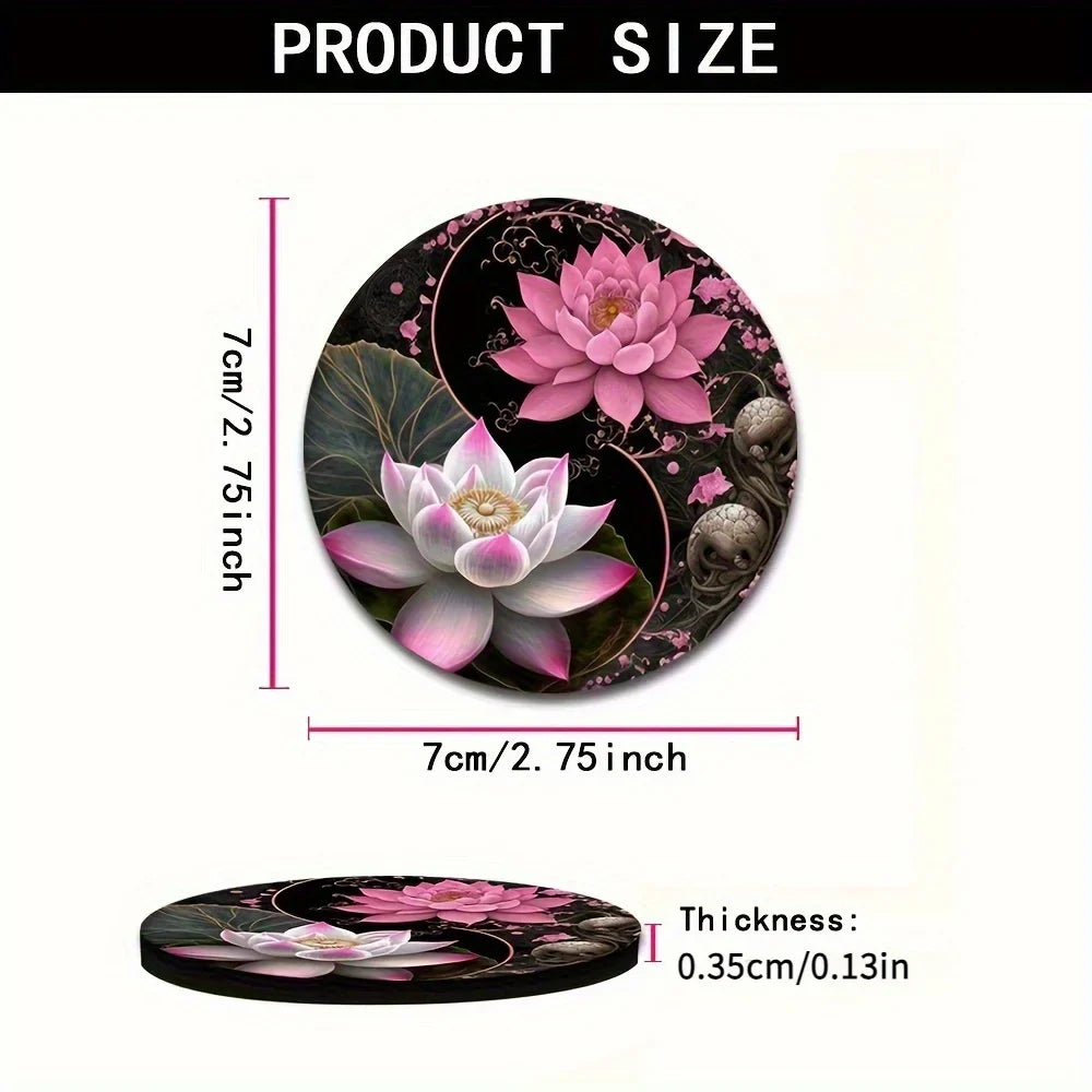 Lotus EVA Absorbent Coasters – Car, Home & Office Use