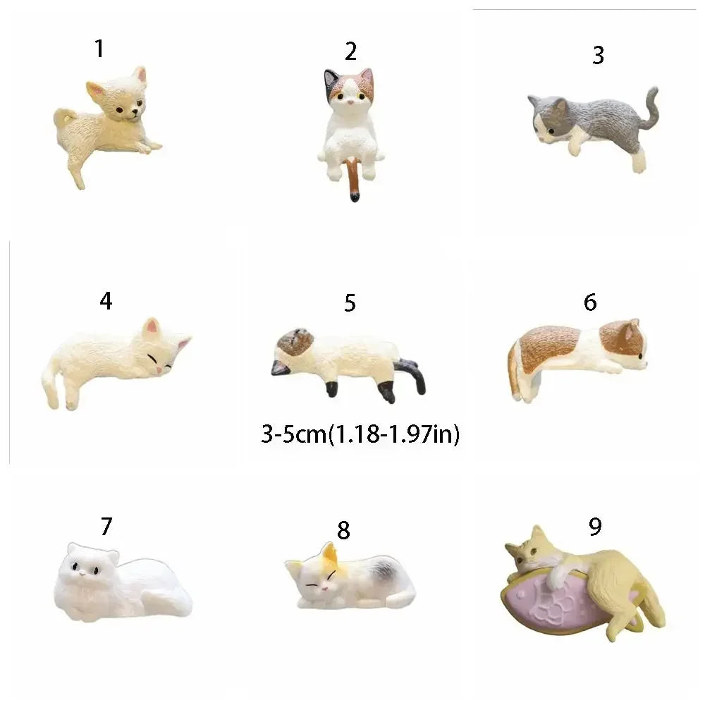 Mini Cat Figurine – Cute Desktop & Car Edge Decoration