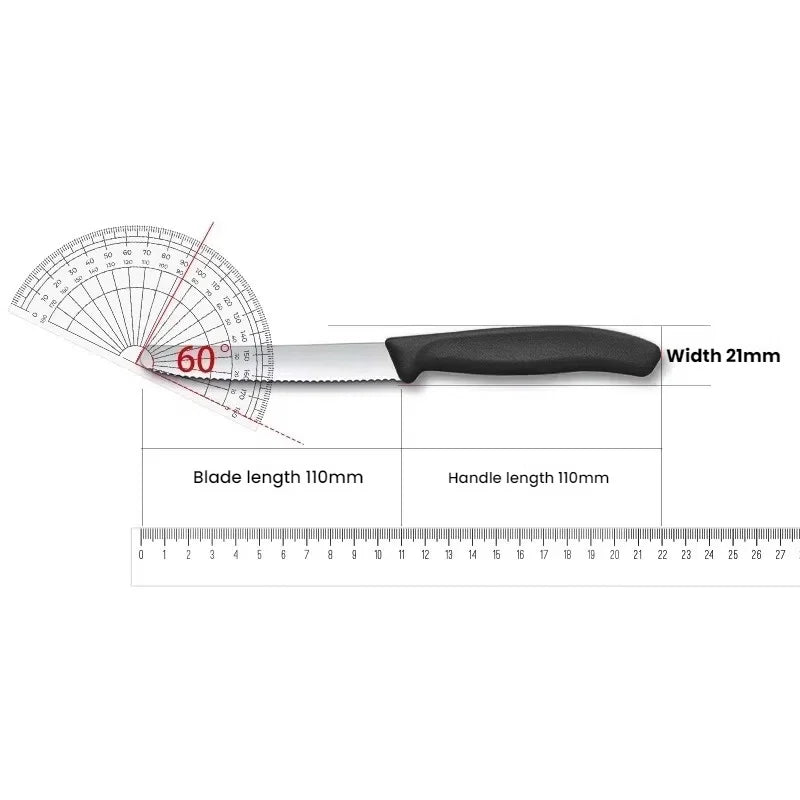 Serrated Steak Knife – Stainless Steel Blade & Plastic Handle