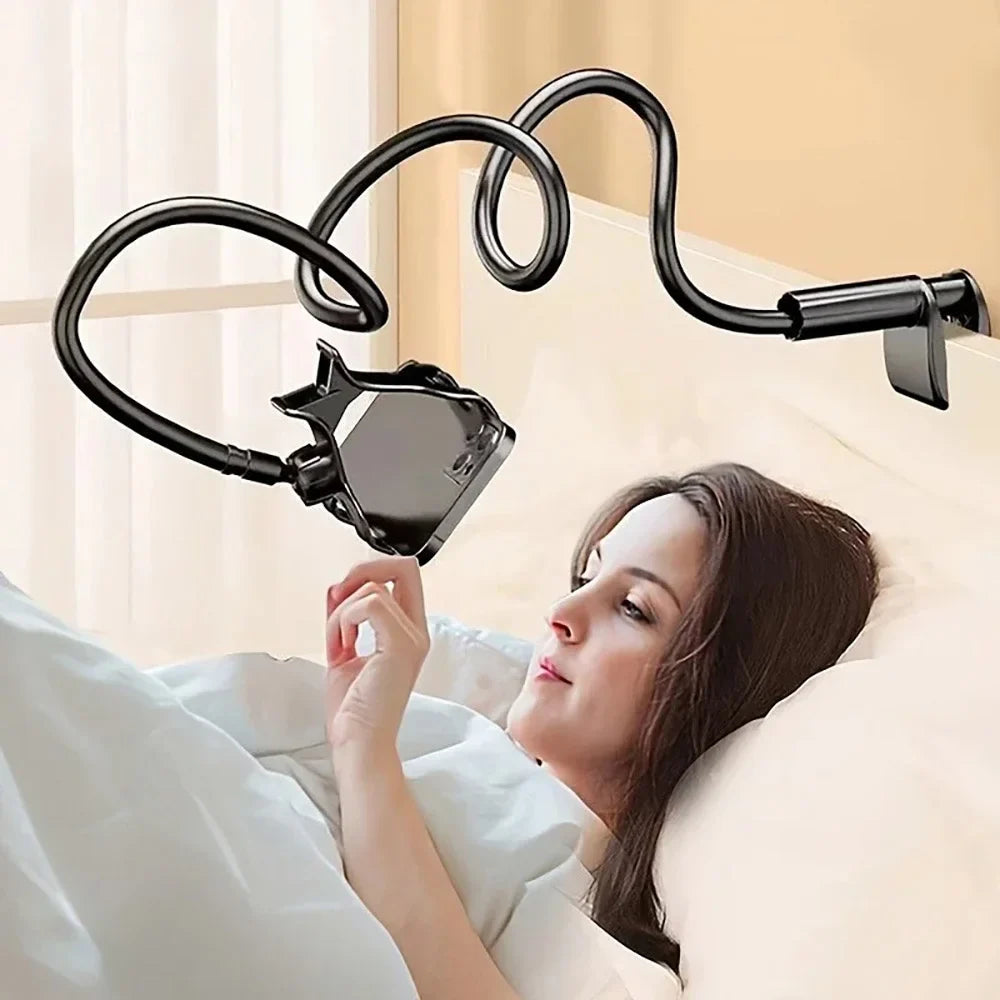 Flexible Gooseneck Phone Holder | Long Arm Bedside Clamp Mount