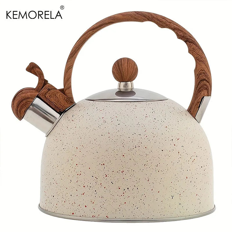 KEMORELA 2.5L Stainless Steel Whistle Kettle – Gas & Induction