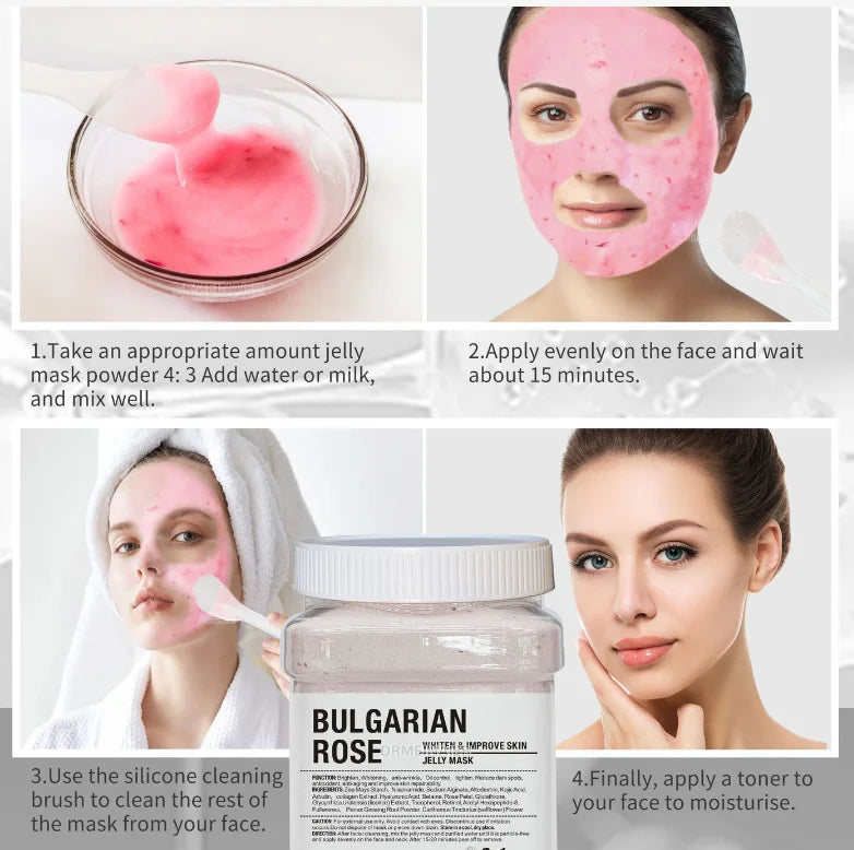 Gold Jelly Peel-Off Mask Powder 650g – Vitamin C & Hyaluronic Acid
