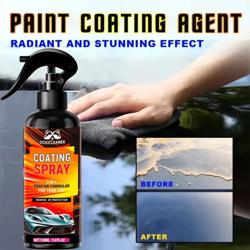 DOXICLEANER 3-in-1 Car Coating Spray – Polish, Shine & Repair