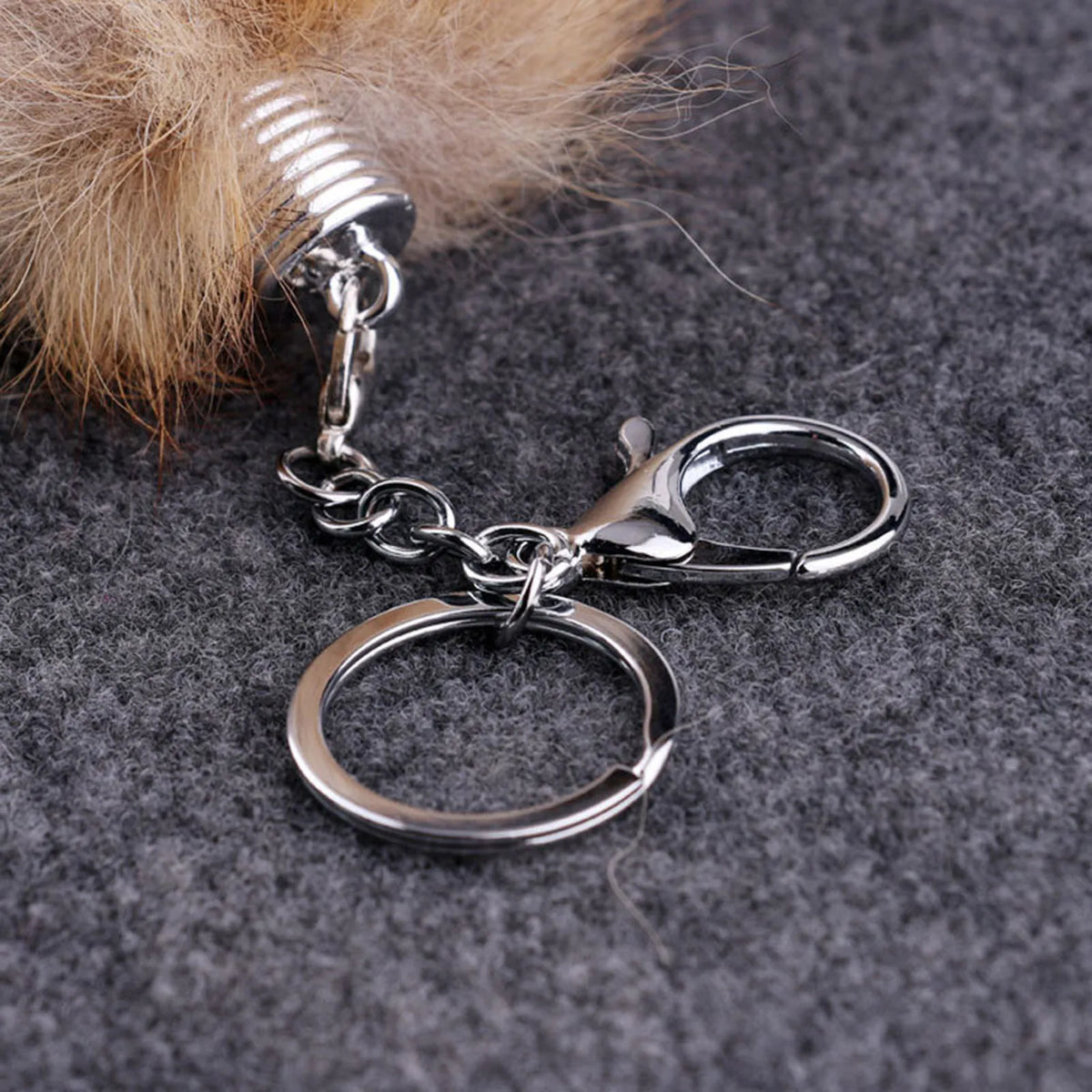 Fox Tail Plush Keychain – Bag Charm & Gift Accessory