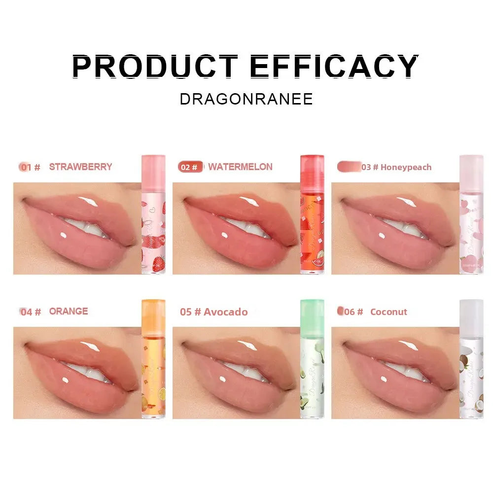 Dragon Ranee 6-Pc Strawberry Lip Oil Set | Hydrating Gloss