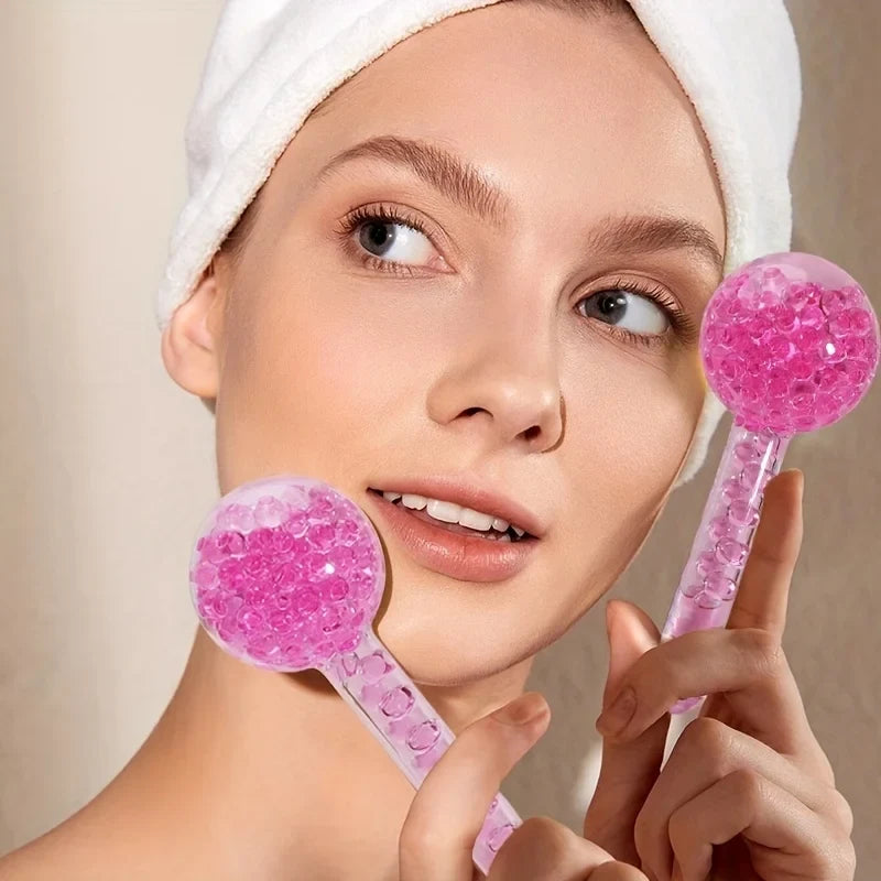Ice Globes for Face & Eyes – Cooling Facial Massage Balls 2-Pack