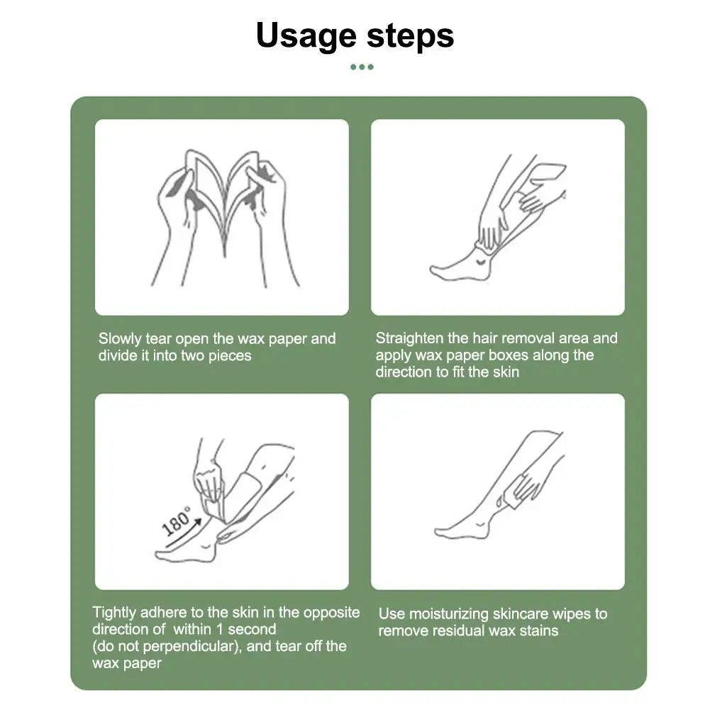 10-Pack Double-Sided Cold Wax Strips – Body, Leg & Face