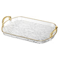 Clear Plastic Serving Tray with Handles | Large Food Platter