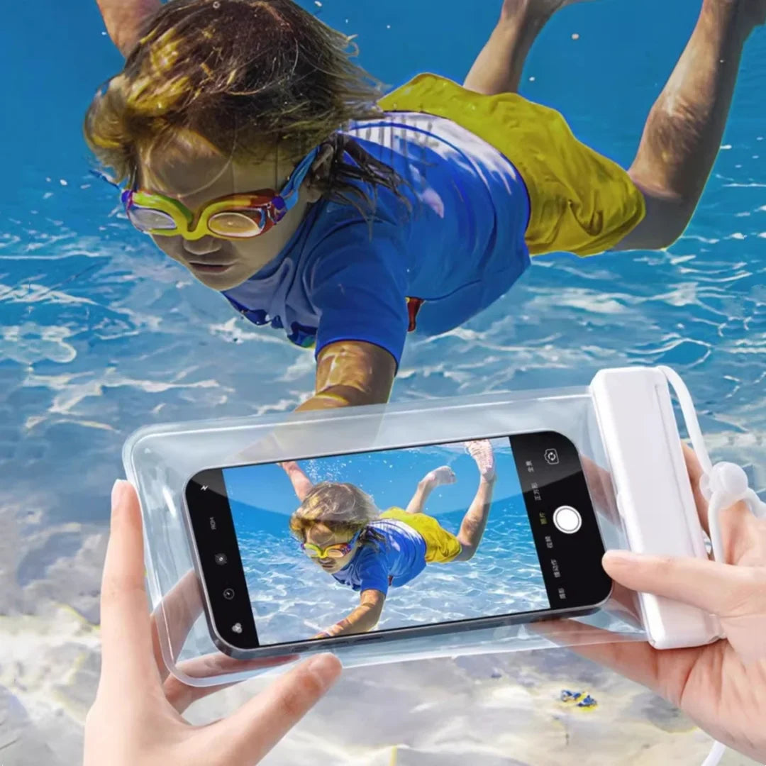 Floating Airbag Waterproof Phone Bag Swimming Sports Pouch Case