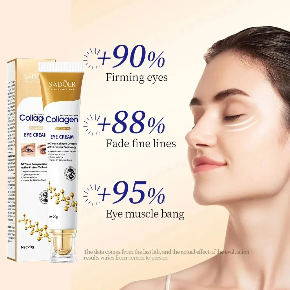 SADOER Collagen Eye Cream Skincare Anti Dark Circles Bags Firming