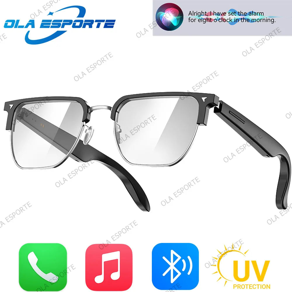 Bluetooth Smart Glasses | Anti-Blue Light, UV Protection & AI Voice