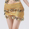 Glitter Sequin Belly Dance Hip Scarf – Rhinestone Waist Belt