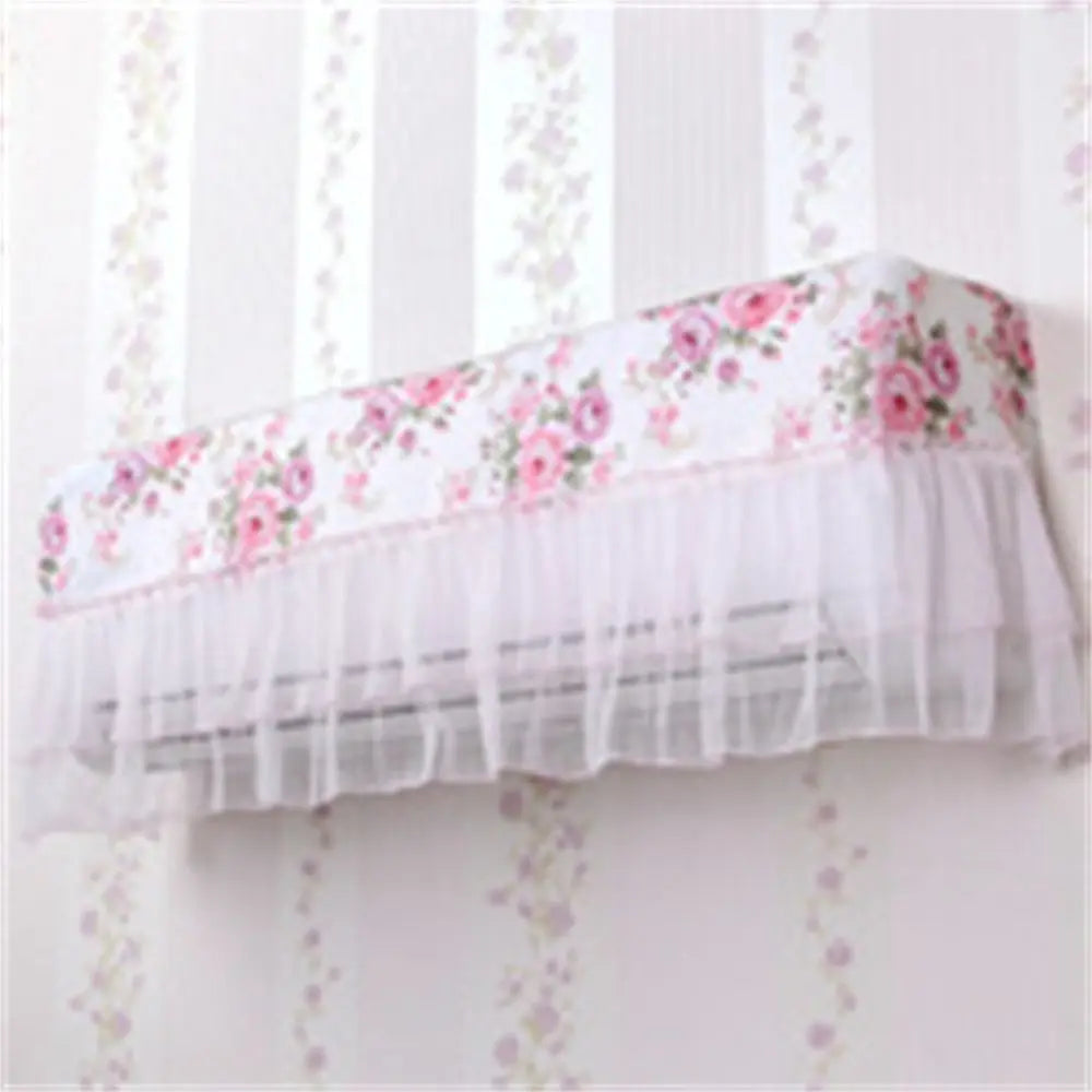 Floral Refrigerator Cover – Pink & Purple Lace Dust Cover Cloth