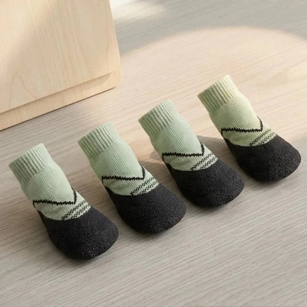4PCS Waterproof Non-Slip Dog Shoes | Adjustable Paw Protectors