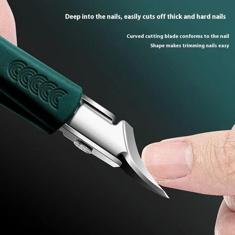 Slanted Anti-Splash Nail Clipper – Stainless Steel Nail Tool