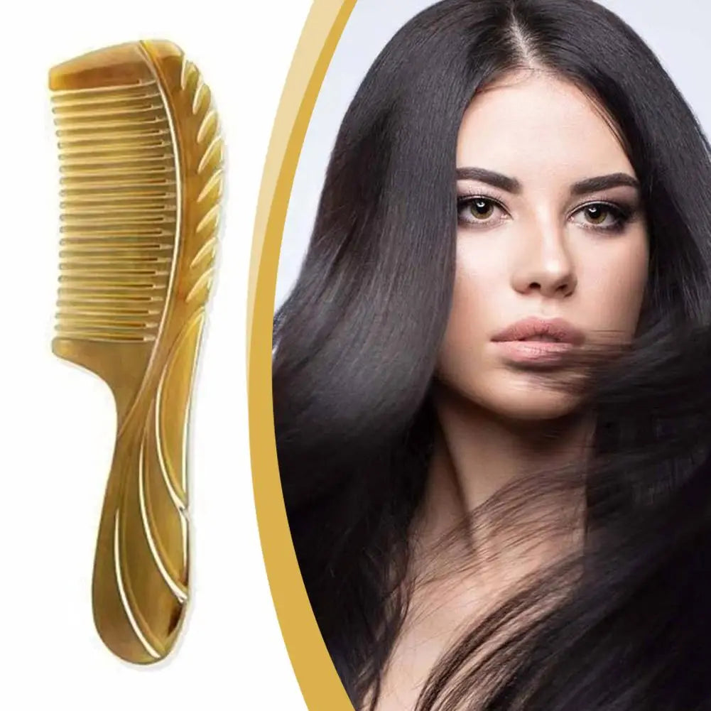 Natural Ox Horn Hair Comb – Anti-Static Fine Tooth & Scalp Massage