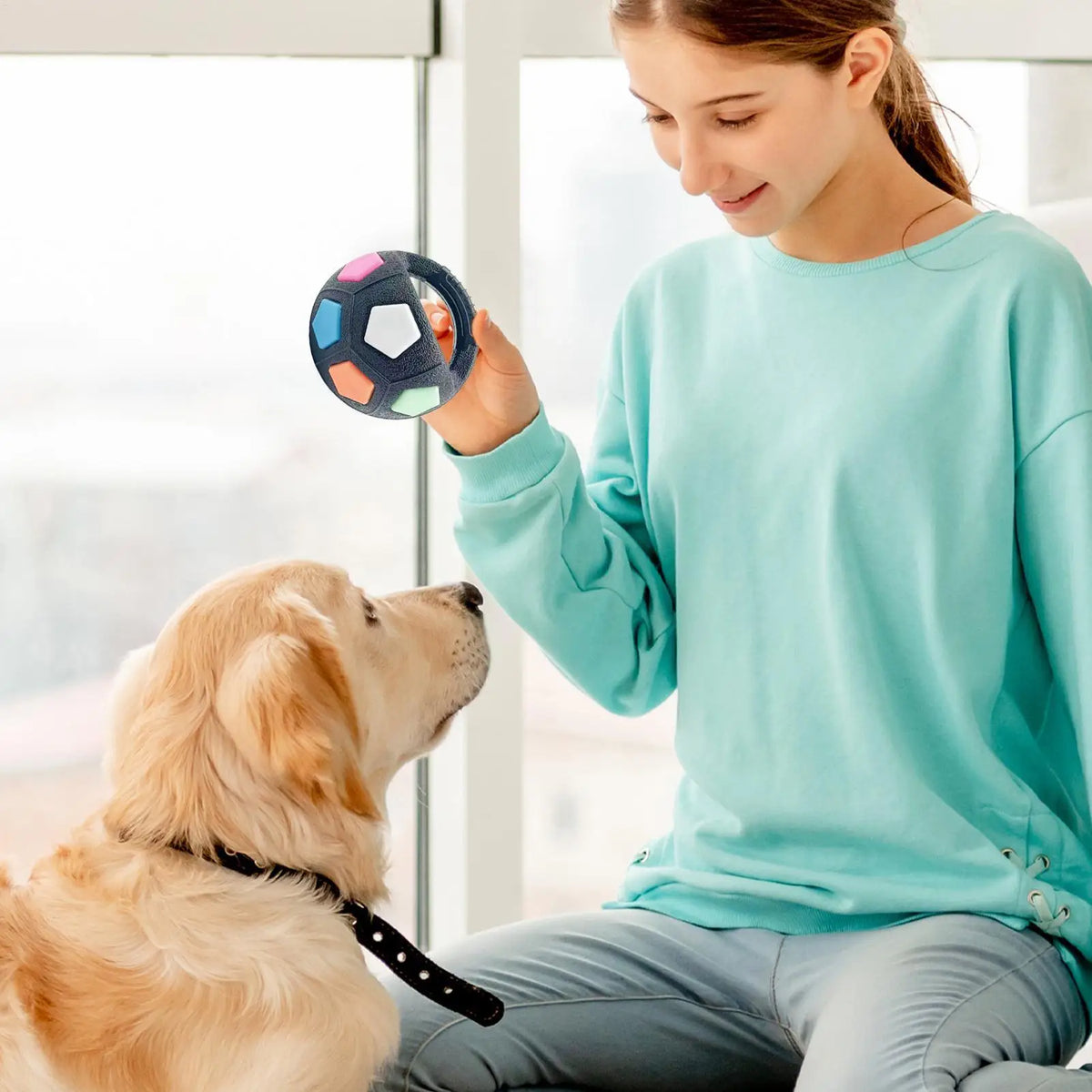 Football Tennis Ball Shaped Pet Dog Toys Durable Teething Relief