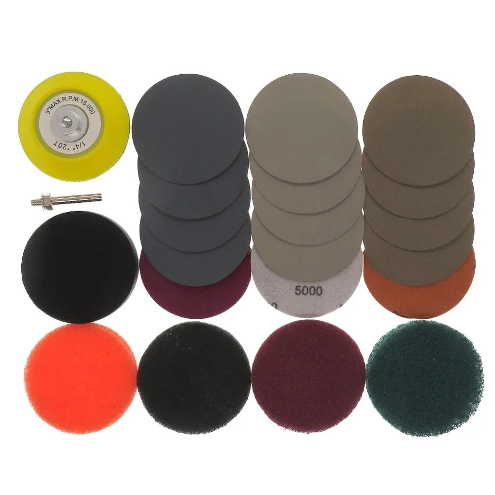 21-Piece Car Headlight Restoration Sanding & Polishing Kit