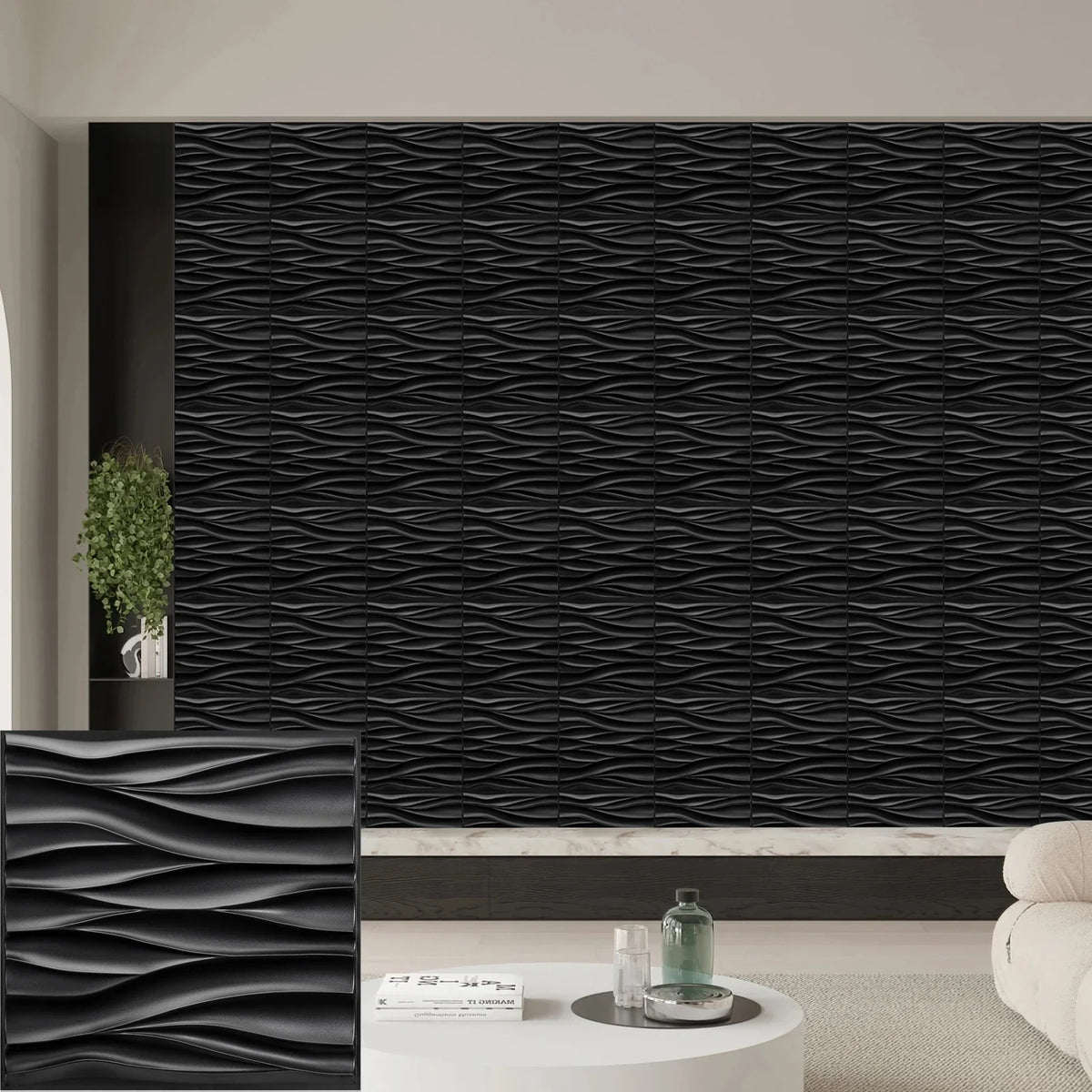20 3D Pvc Wall Panels Indoor Decoration Living Room Hall Bedroom