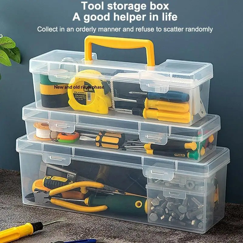 Transparent Portable Toolbox – Large Capacity Hardware Organizer