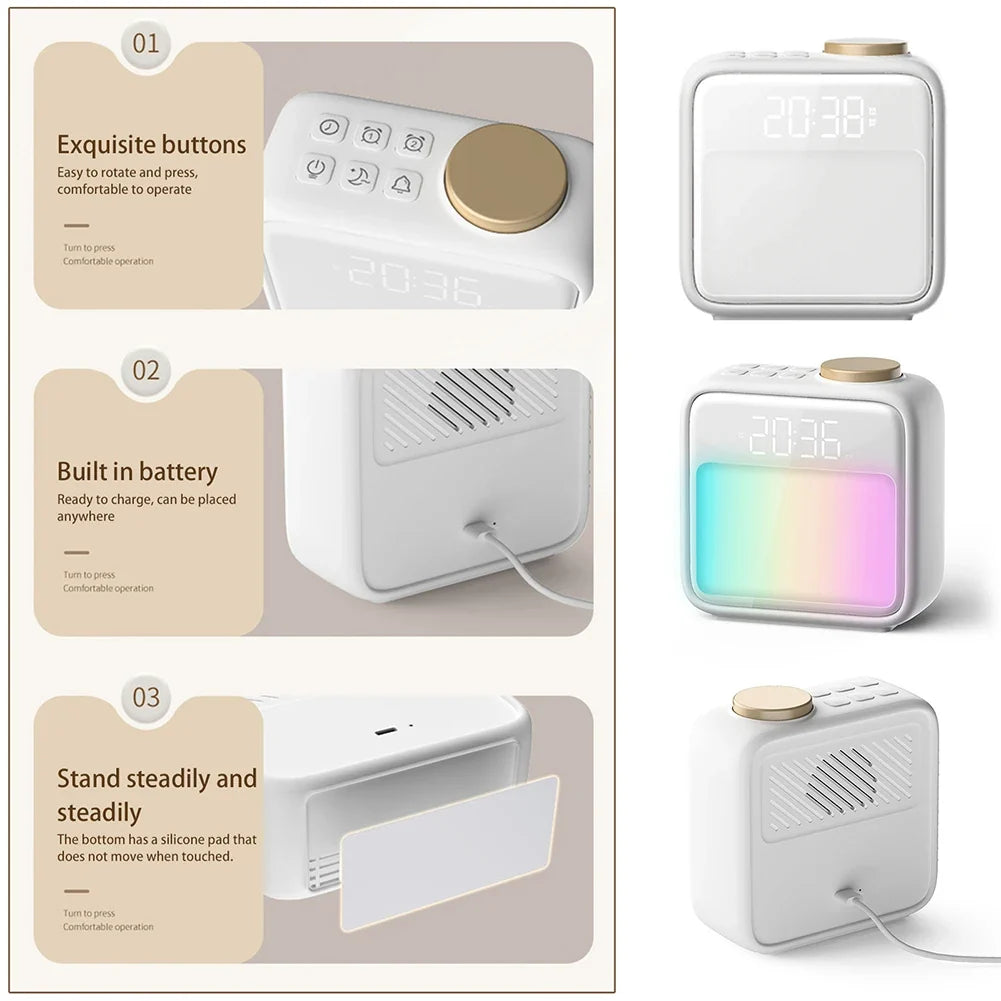 7-Color Night Light Alarm Clock | Wake-Up Light & White Noise