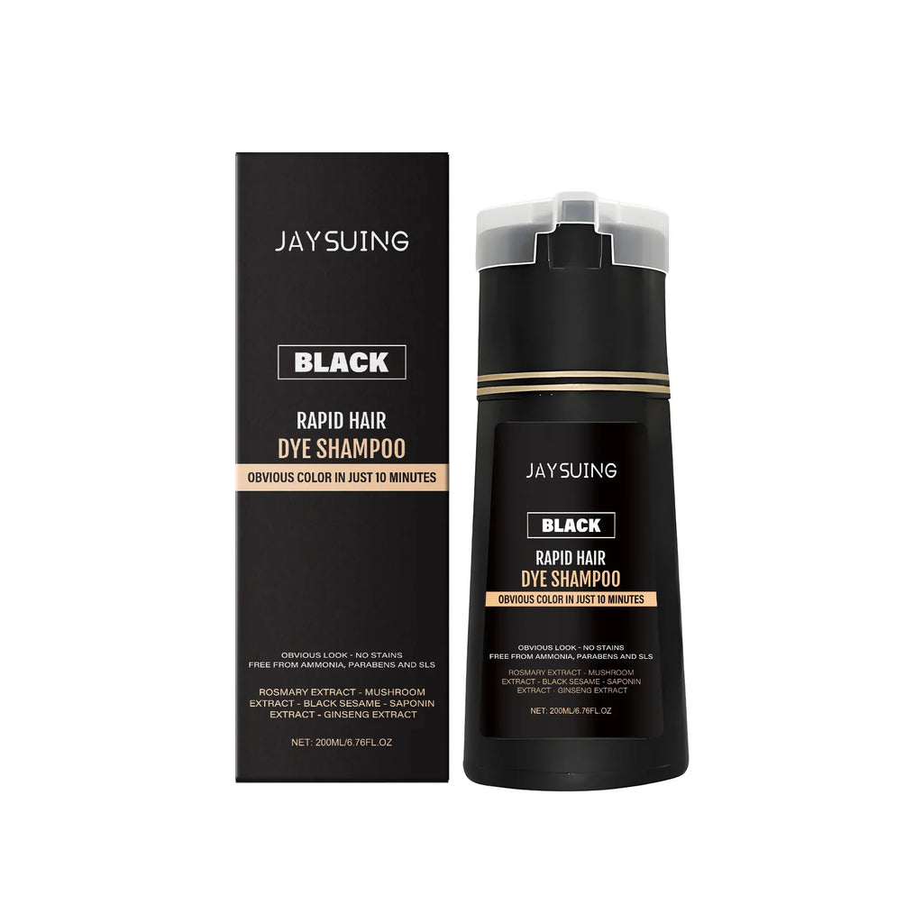 Jaysuing 3-in-1 Men's Hair Dye Shampoo – Gray Coverage 200ml