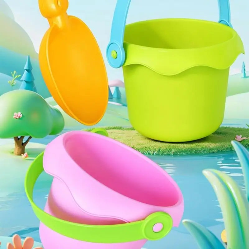 Kids Sand & Water Play Bucket Set | 4 or 8 Pcs Summer Toy