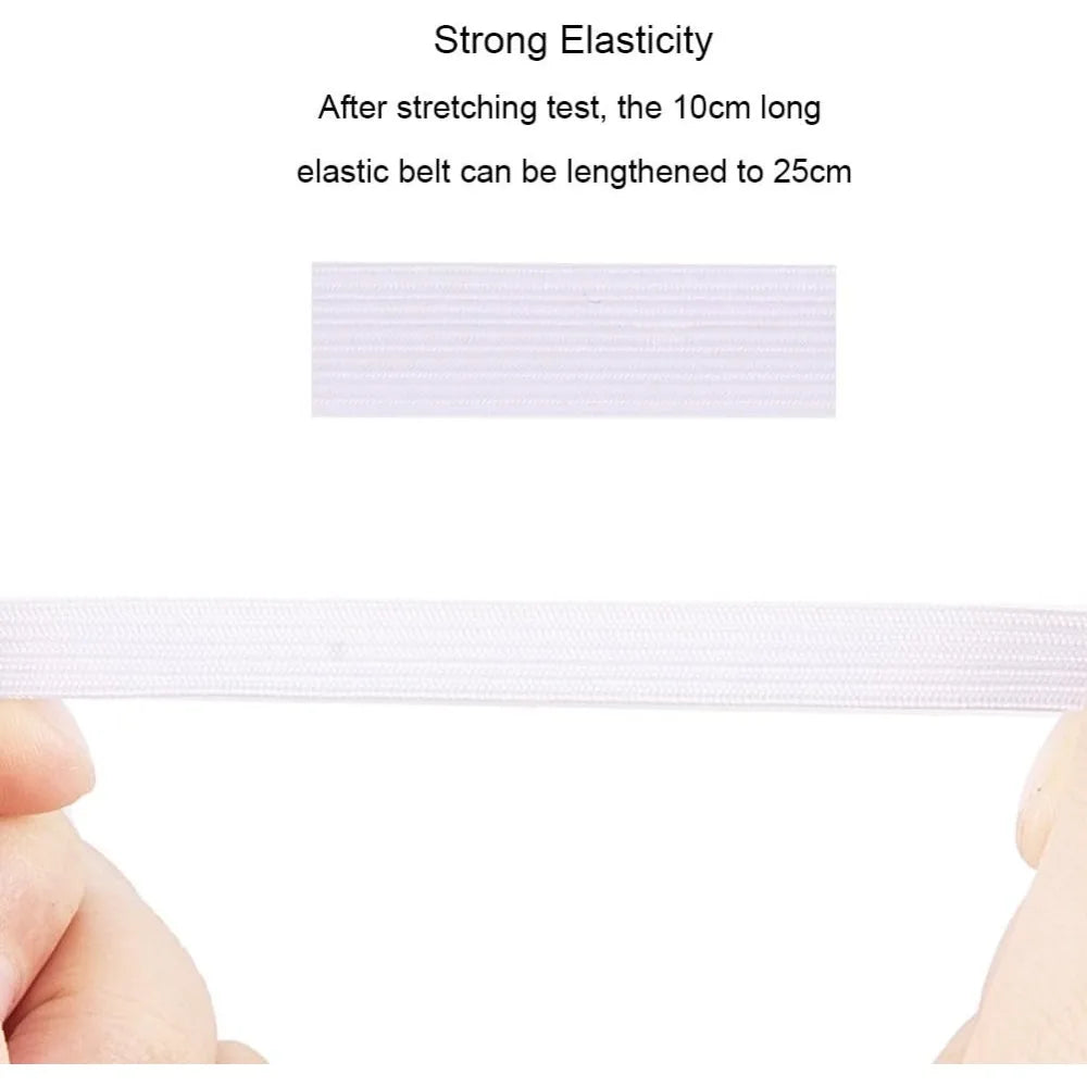 100 Yards 2/5" Braided Flat Elastic Band – Sewing & Headbands