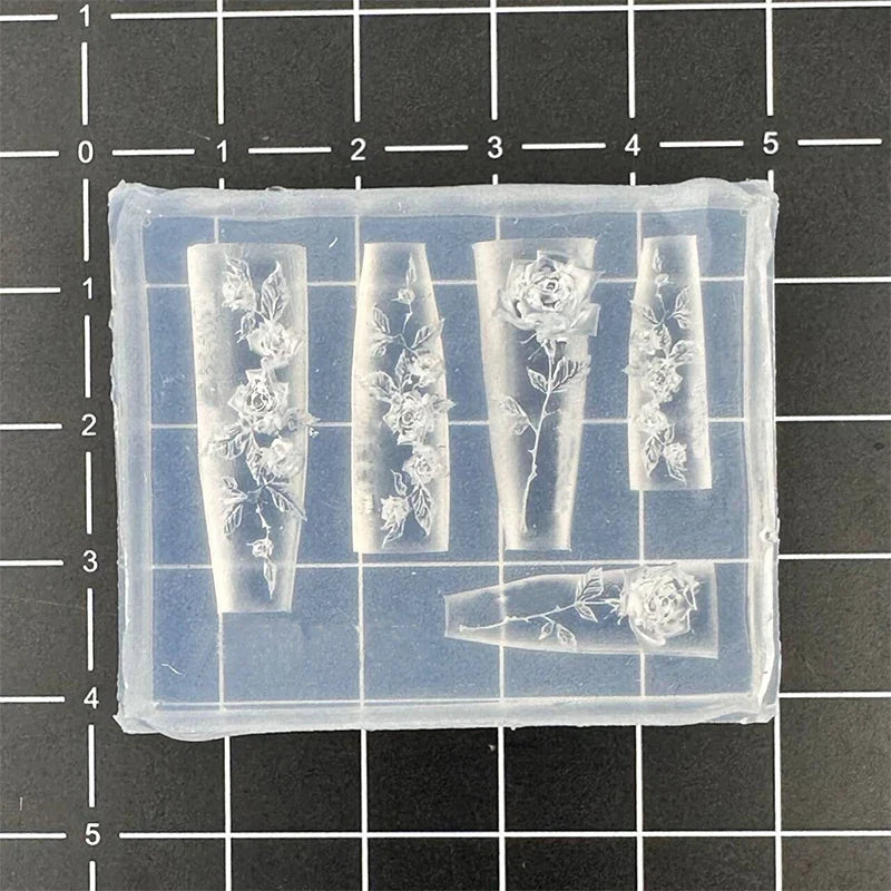 Rose Flower Silicone Nail Art Mold – DIY Charm & Jewelry Maker