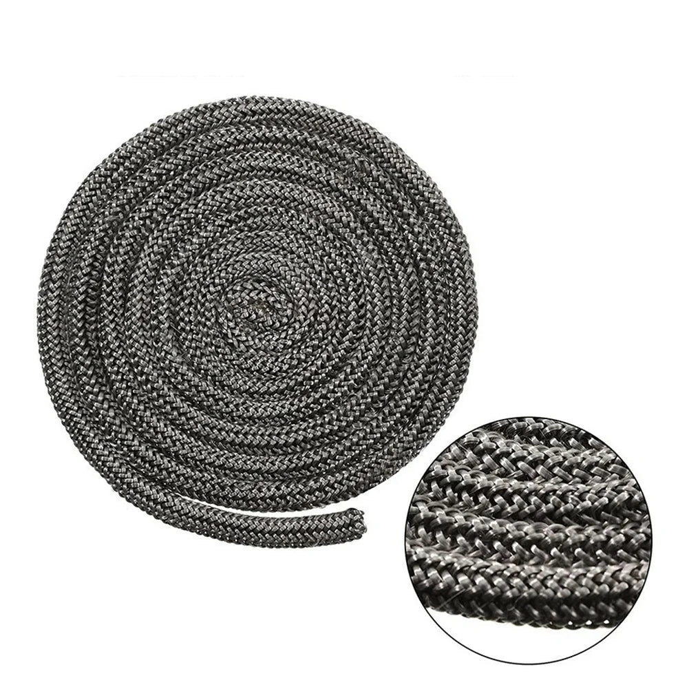Fireplace Sealing Rope Wood Stove Door Gasket Seal Replacement Black