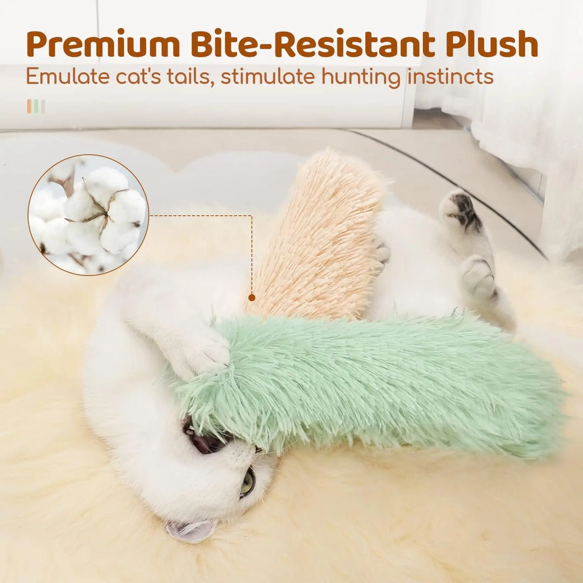 Cat Plush Kicker Toys 3-Pack with Organic Catnip | Kitten Pillows