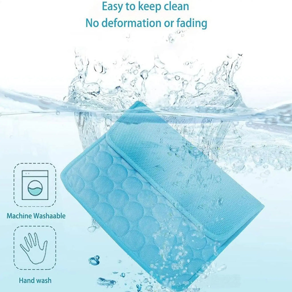 Self-Cooling Pet Mat for Dogs & Cats | Ice Silk Cooling Pad