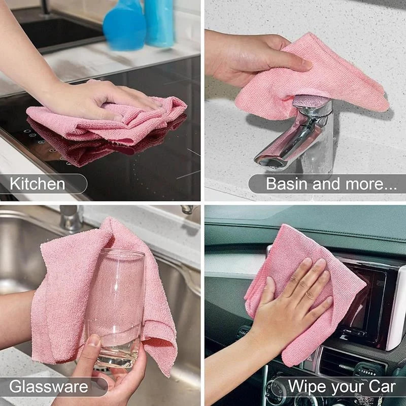 Reusable Microfiber Cleaning Cloth Roll – 20 Sheet Paper Towel Replacement