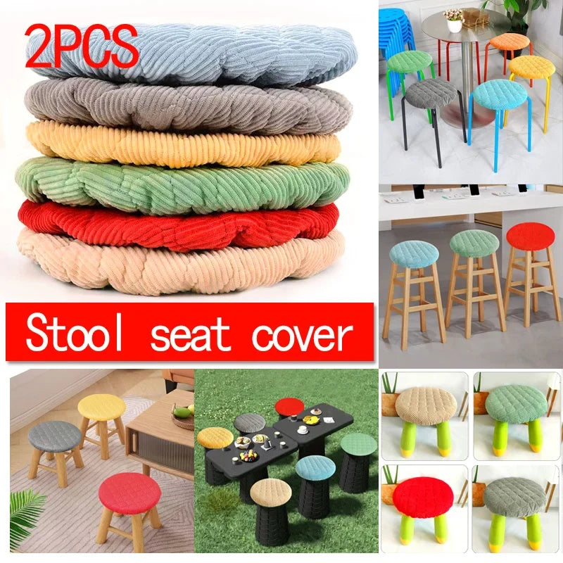 Thick Soft Round Stool Covers Elastic Seat Cushions Wood Iron 25