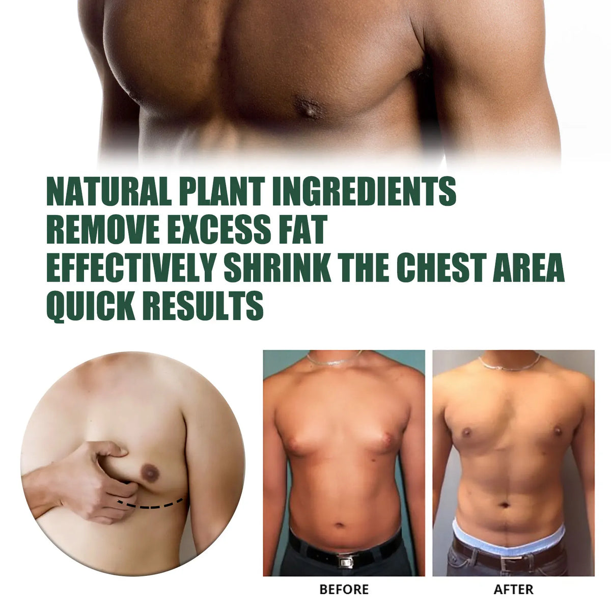 Men's Chest Firming Massage Cream | Lightweight Body Sculpting