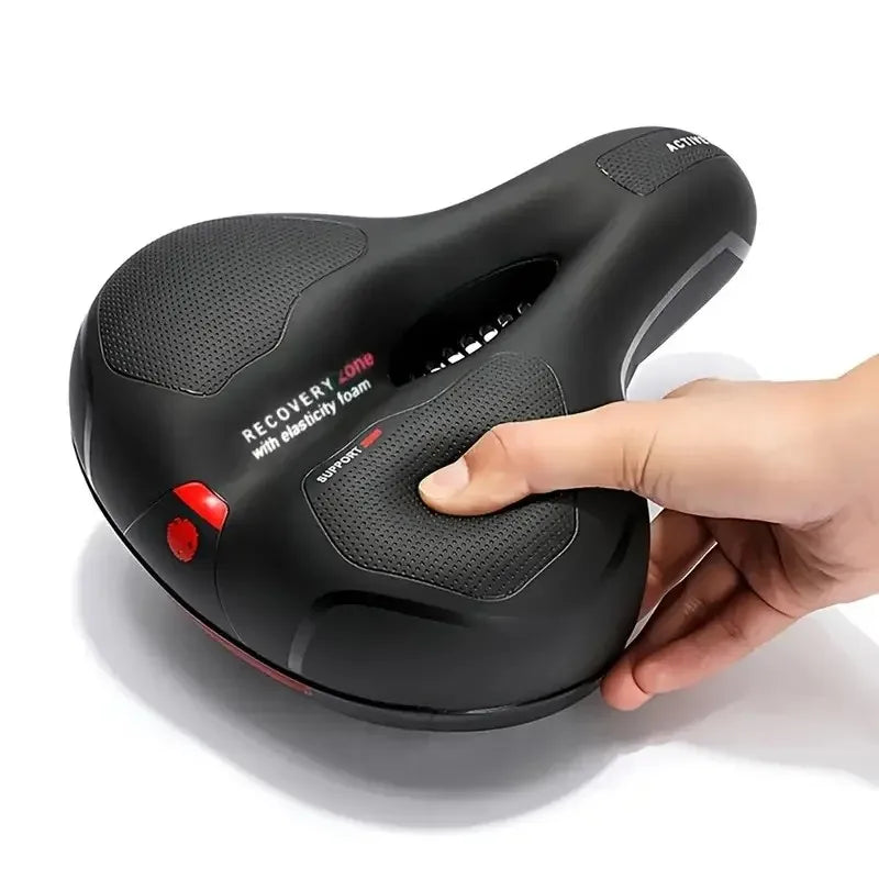 Dual Shock-absorbing Ball Memory Foam Waterproof Wide Bike Saddle