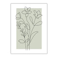 Nordic Floral Canvas Wall Art – Black & White Minimalist Print