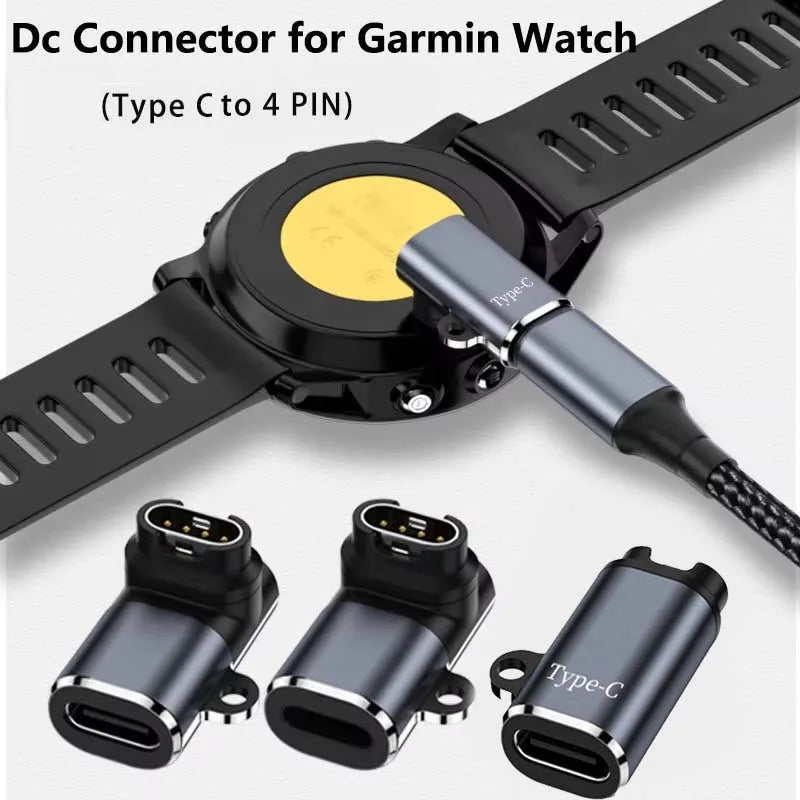 Garmin Fenix 8/7/6 Forerunner USB-C & iOS Charging Adapter