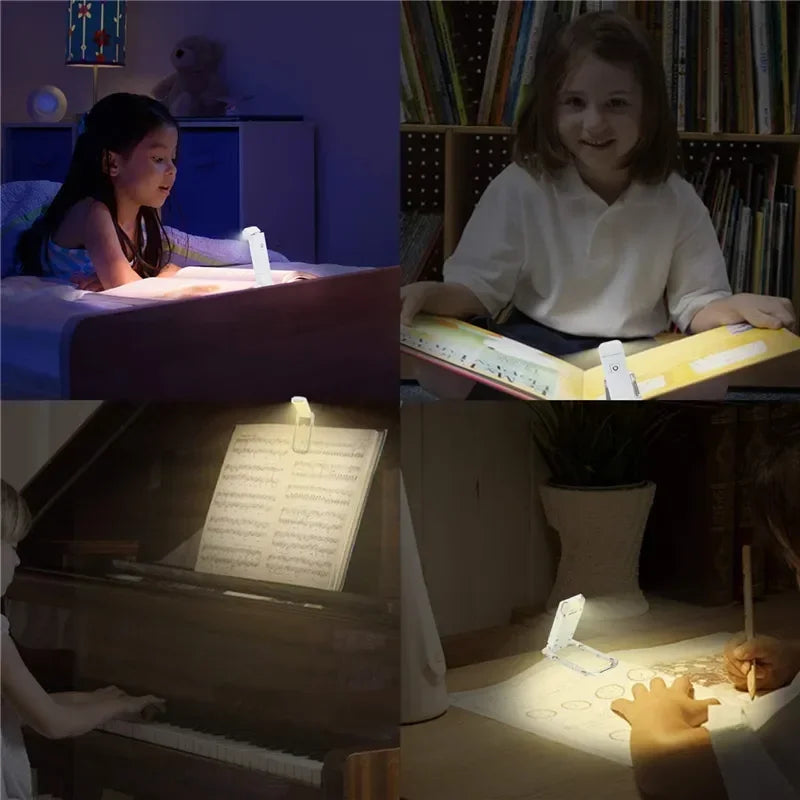 LED Clip-On Book Light | USB Rechargeable, 9 Modes, Kids